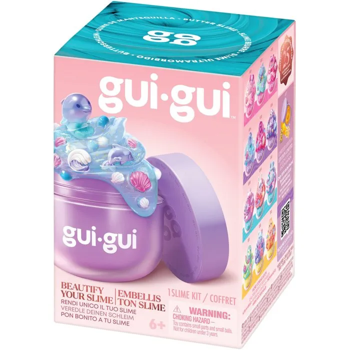 MOOSE TOYS Gui-Gui - Kit de Slime Créatif à Personnaliser avec Perles et Paillettes - Jeu Créatif Enfant - 25 Modèles à Collectionner - À partir de 6 ans