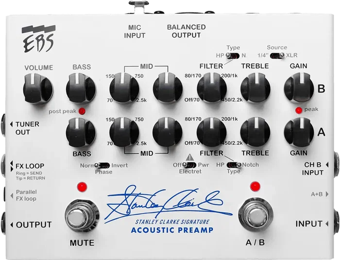 EBS Préamplificateur Acoustique Stanley Clarke - 2 Canaux