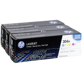HP Multipack Toner 304A CF372AM Cyan, Jaune, Magenta