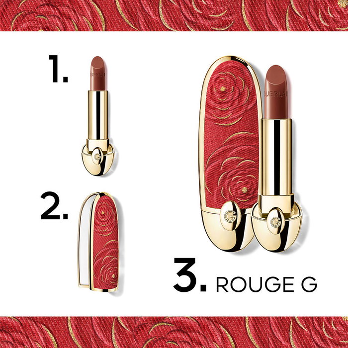 Guerlain ROUGE G BLOOMING DENIM #Red Rose 1 unite