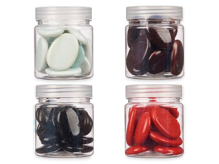 GIFTDECOR Bote de 280g de Pierres de Rivière Assorties 4 Couleurs
