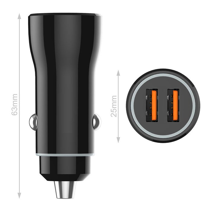 Chargeur de voiture Tech One Tech TEC2802 Double USB-C Micro USB
