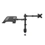 Coolbox Support pour écran jusqu'à 32 pouces et PC portable, double bras articulé, VESA 75/100, noir mat