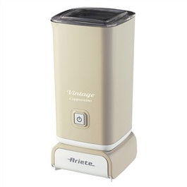 Ariete 2878/03 Mousseur à Lait Vintage - Compact, pour Boissons Chaudes ou Froides, Beige