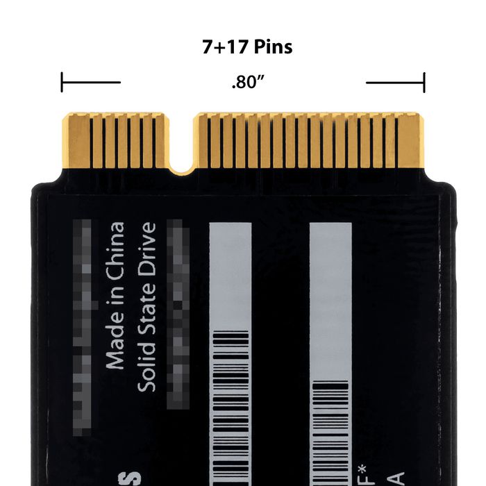 CoreParts SSD 256GB pour Apple MacBook Air 13" Modèles A1465 A1466 (Mid 2012) - Reconditionné, Performance Garantie
