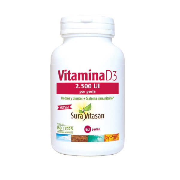 SURA VITASAN Vitamine D3 2.500 UI 60 perles SURA VITASAN Vitamine D3 2.500 UI 60 perles