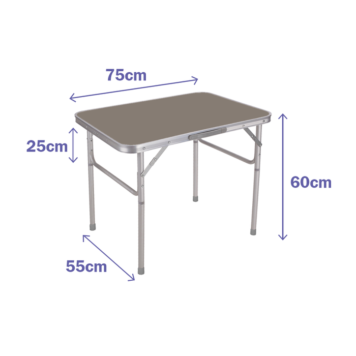 Marbueno 10013M Mesa Pliante Aluminium Effet Bois Camping et Plage 75x55x60 cm Diamètre Tube 25 mm Marbueno 10013M Mesa Pliante Aluminium Effet Bois Camping et Plage 75x55x60 cm Diamètre Tube 25 mm
