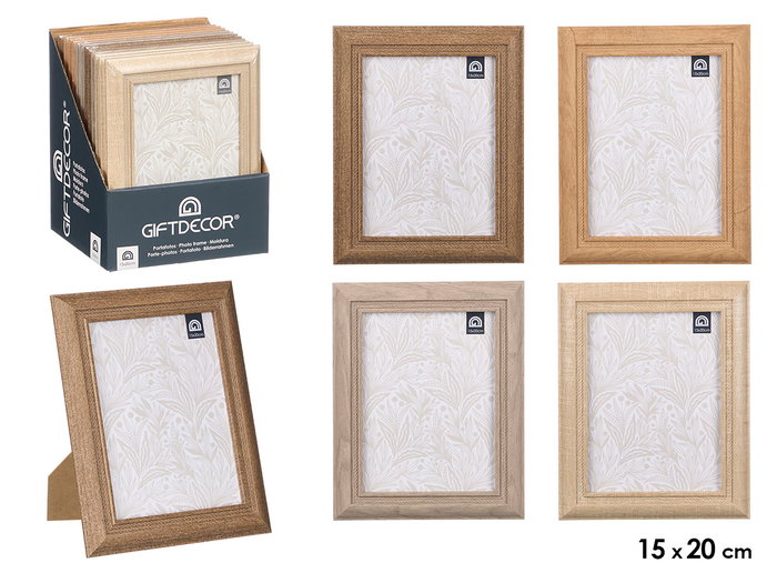 Giftdecor Porte-photos Corde 15x20 cm Assortis Bois MDF Verre Beige Crème Marron Vert (Set de 24) Giftdecor Porte-photos Corde 15x20 cm Assortis Bois MDF Verre Beige Crème Marron Vert (Set de 24)