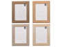 Giftdecor Porte-photos Corde 15x20 cm Assortis Bois MDF Verre Beige Crème Marron Vert (Set de 24)