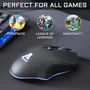 The G-Lab KULT HELIUM - Souris Gamer Filaire RGB avec 6 Boutons, 6400 DPI, Texture Soft Grip - Noir
