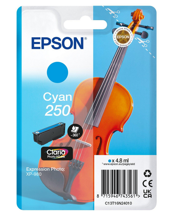 Epson C13T16N24010 Cartouche d'encre cyan Original 360 pages Epson C13T16N24010 Cartouche d'encre cyan Original 360 pages