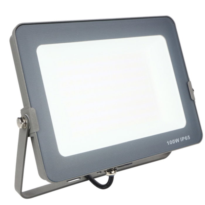 Silver Projecteur LED IP65 100W 5700K Lumière Froide 8000lm pour Extérieur Silver Projecteur LED IP65 100W 5700K Lumière Froide 8000lm pour Extérieur