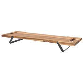 Home Deco Factory Plateau de service en acacia avec pieds pliants