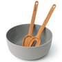 Berghoff 3950096 - Bol à Salade avec Couverts en Bambou - Serviette Élégante pour Table