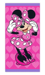 Safta Toalla Serviette de bain Minnie Mouse "Me Time" en coton - 70 cm x 140 cm, pour enfants à partir de 3 ans