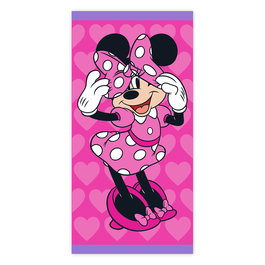 Safta Toalla Serviette de bain Minnie Mouse "Me Time" en coton - 70 cm x 140 cm, pour enfants à partir de 3 ans