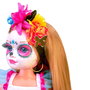 Nancy Poupée Famosa Un Día De Catrina Nac44000 - Look de la tradition mexicaine du Jour des morts, robe turquoise et rose à volants