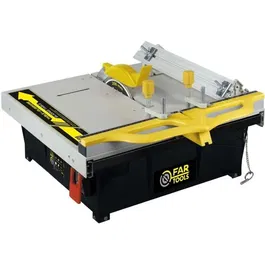 Fartools Pro Coupe-carrelage électrique TC 201B, 550 W, Lame 200 mm, Capacité de coupe 30 mm avec table sur glissière et étaux