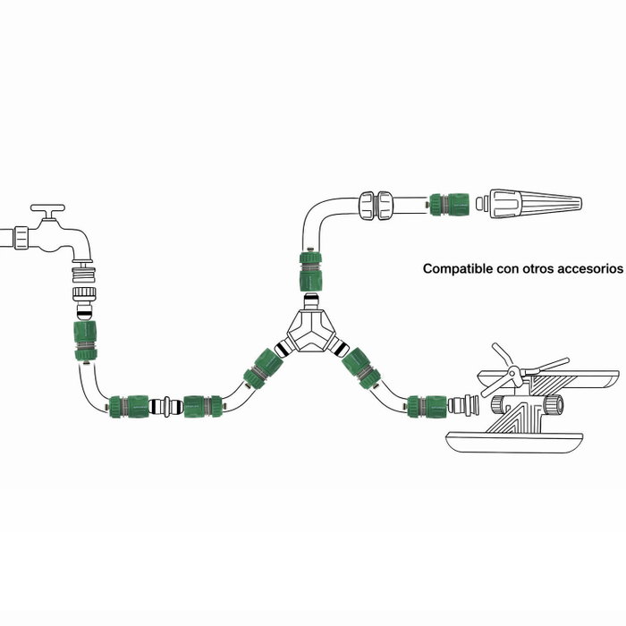 SATURNIA Connecteur tuyau plastique 1/2 en vrac SATURNIA Connecteur tuyau plastique 1/2 en vrac