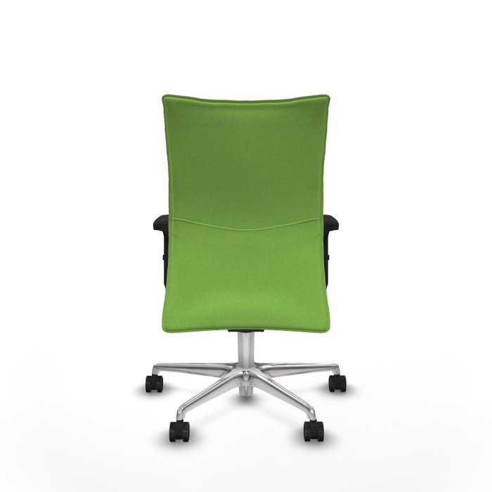 Piqueras Y Crespo Albacete confidente - Chaise de bureau exécutive, Pistache, Mécanisme Synchro, Base Aluminium