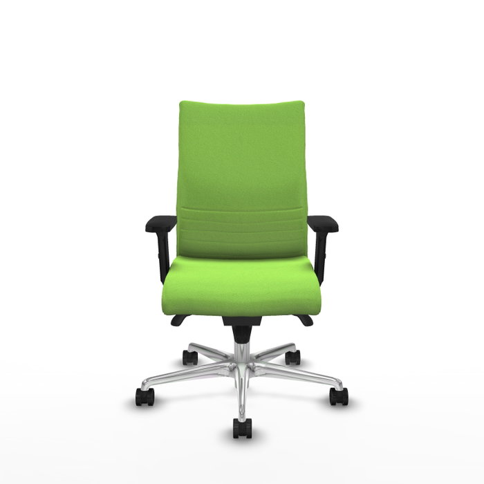 Piqueras Y Crespo Albacete confidente - Chaise de bureau exécutive, Pistache, Mécanisme Synchro, Base Aluminium