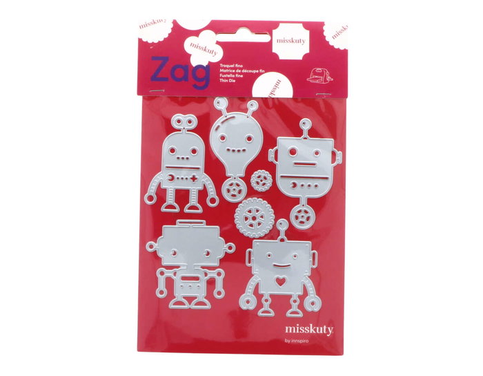 Misskuty Lot de 7 emporte-pièces fins ZAG Robots Misskuty Lot de 7 emporte-pièces fins ZAG Robots