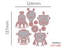 Misskuty Lot de 7 emporte-pièces fins ZAG Robots