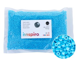 Innspiro Rocaille en verre bleu opaque 2,3 mm 500g