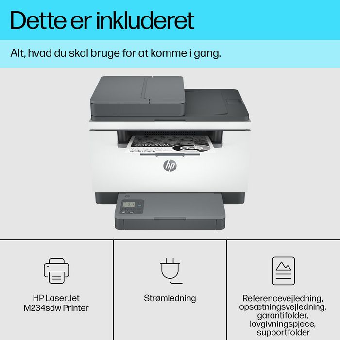 HP Imprimante LaserJet multifonction M234sdw - Laser noir et blanc, recto-verso automatique, WiFi, jusqu'à 29 ppm, impression, copie, numérisation HP Imprimante LaserJet multifonction M234sdw - Laser noir et blanc, recto-verso automatique, WiFi, jusqu'à 29 ppm, impression, copie, numérisation