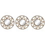 Ensemble de miroirs Home ESPRIT Naturel Scandi 20 x 1 x 20 cm (3 Pièces)