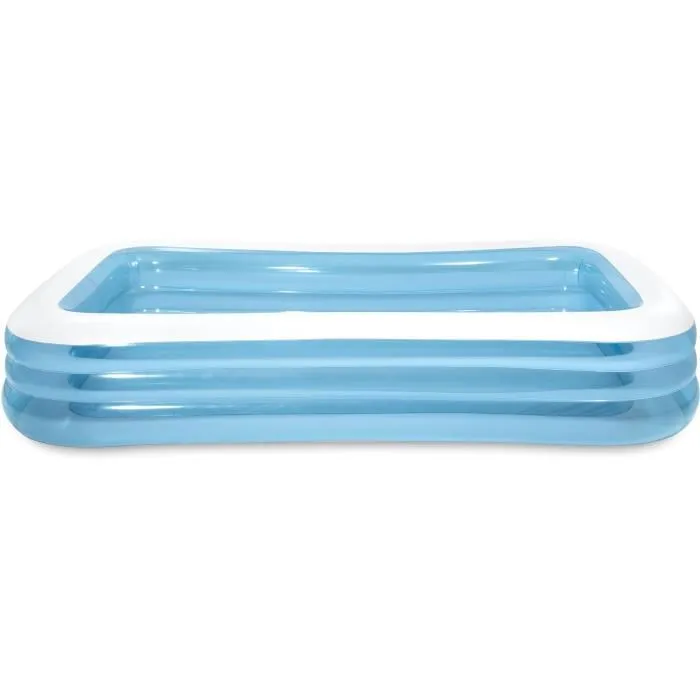 Intex - Piscine Gonflable Rectangulaire Givrée, 305 x 183 x 56 cm (1020 Litres), 3 Chambres à Air, pour Enfants de 6 ans et Plus