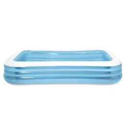 Intex - Piscine Gonflable Rectangulaire Givrée, 305 x 183 x 56 cm (1020 Litres), 3 Chambres à Air, pour Enfants de 6 ans et Plus
