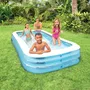 Intex - Piscine Gonflable Rectangulaire Givrée, 305 x 183 x 56 cm (1020 Litres), 3 Chambres à Air, pour Enfants de 6 ans et Plus