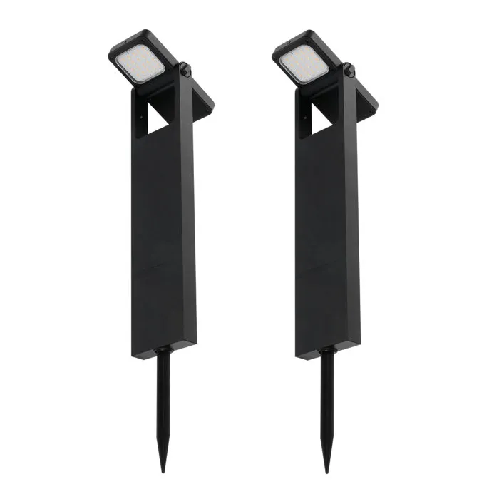 Lumisky Lot de 2 balises solaires BRITY - LED blanc chaud/froid - Autonomie 10h - Étanche IP65 - Éclairage pour jardin, allée, terrasse Lumisky Lot de 2 balises solaires BRITY - LED blanc chaud/froid - Autonomie 10h - Étanche IP65 - Éclairage pour jardin, allée, terrasse