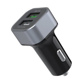 Elbe CARG-301-QC Chargeur USB Voiture Double Port avec Charge Rapide QC3.0 et Compatibilité Apple - LED