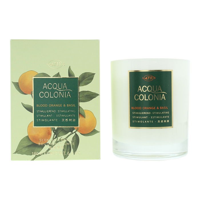 4711 Acqua Colonia Bougie Parfumée Orange Sanguine et Basilic - 180 g - Parfum d'Intérieur 4711 Acqua Colonia Bougie Parfumée Orange Sanguine et Basilic - 180 g - Parfum d'Intérieur