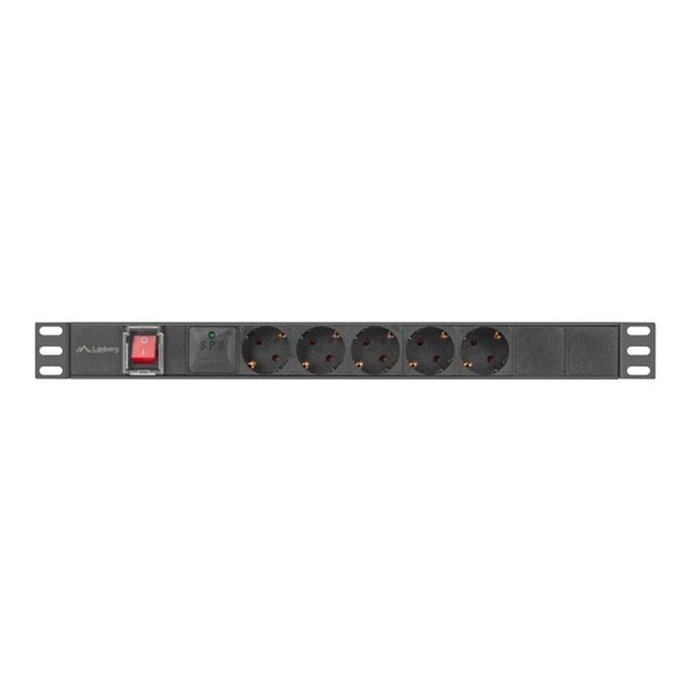 Lanberg Reglette 5 Prises 16A Rack 19 Pouces Aluminium Noir Pare-surtension 4000W Lanberg Reglette 5 Prises 16A Rack 19 Pouces Aluminium Noir Pare-surtension 4000W