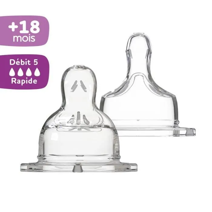 Dodie Biberon Sensation+ Anti-Coliques, Tétine Large pour Débit Spécial, Lot de 2 Tétines pour Bébé à Partir de 18 Mois Dodie Biberon Sensation+ Anti-Coliques, Tétine Large pour Débit Spécial, Lot de 2 Tétines pour Bébé à Partir de 18 Mois