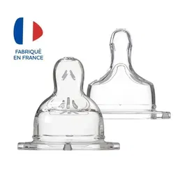 Dodie Biberon Sensation+ Anti-Coliques, Tétine Large pour Débit Spécial, Lot de 2 Tétines pour Bébé à Partir de 18 Mois