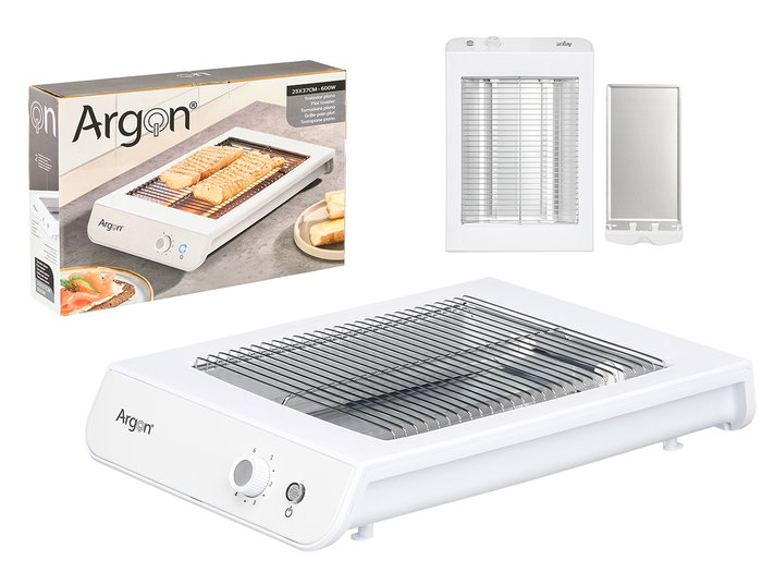 ARGON Grille-pain plat blanc 600W rectangulaire ARGON Grille-pain plat blanc 600W rectangulaire