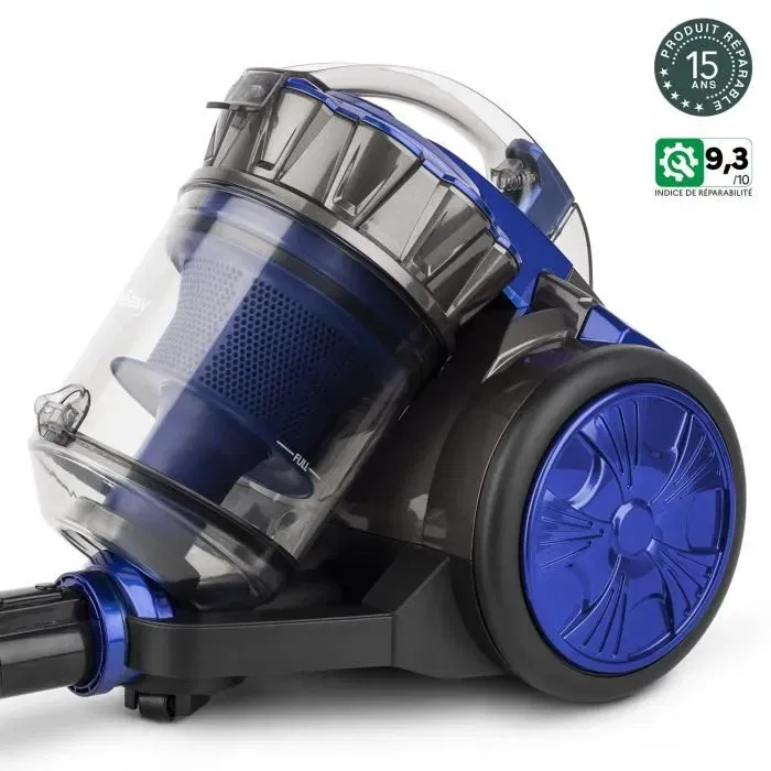 Weasy Aspirateur Multicyclonique sans sac WEASY - Capacité 2L - Tube télescopique aluminium - Câble 5m - Classe énergétique A - 2 accessoires inclus