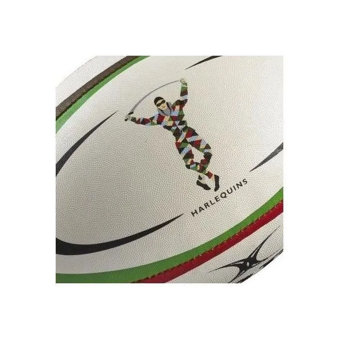 Gilbert Ballon de rugby REPLICA - Harlequins - Taille Midi - Idéal pour le rugby et le football américain - Noir, rouge et blanc Gilbert Ballon de rugby REPLICA - Harlequins - Taille Midi - Idéal pour le rugby et le football américain - Noir, rouge et blanc