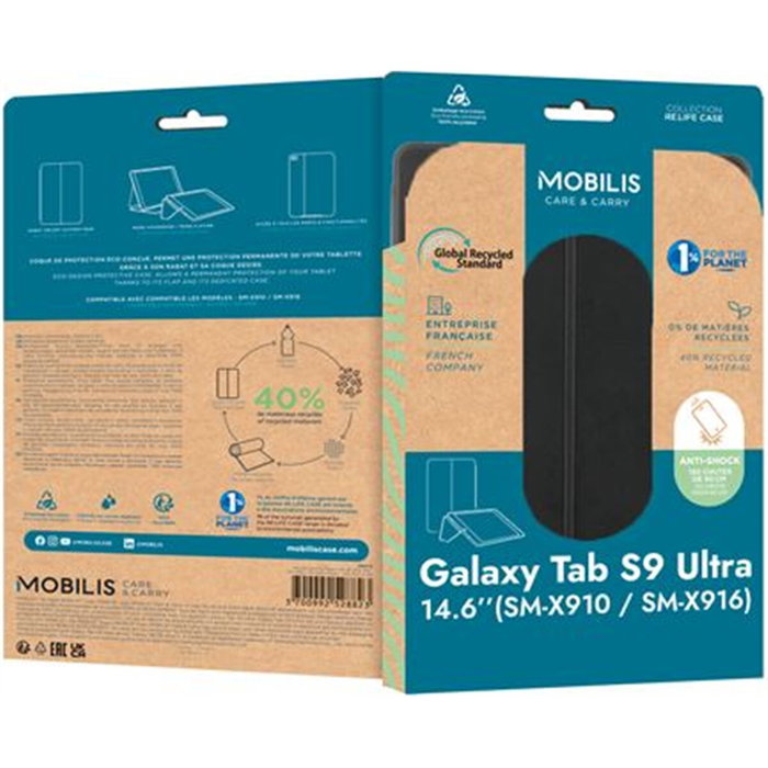 Housse pour Tablette Mobilis 068010 14,6" Galaxy Tab S9 Ultra Noir Housse pour Tablette Mobilis 068010 14,6" Galaxy Tab S9 Ultra Noir