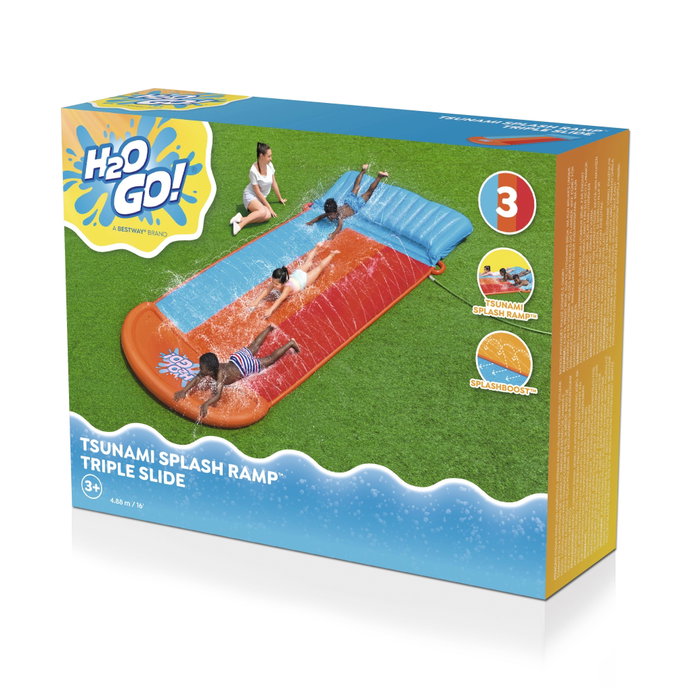 Bestway 52479 Piste Glissante avec Rampes de Saut Triple 488x214 cm +3 Ans Jardin Bestway Bestway 52479 Piste Glissante avec Rampes de Saut Triple 488x214 cm +3 Ans Jardin Bestway