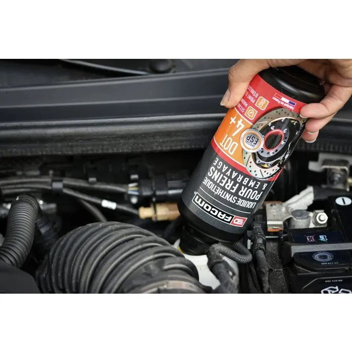 Facom - Liquide de frein haute performance DOT4+, 500 ml - Pour véhicules avec systèmes électroniques ESP - Normes FMVSS 116, SAE J1704, ISO 4925 - Homologué Renault, PSA, Ford