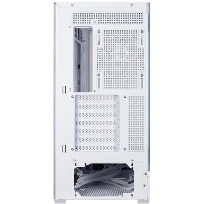 Zalman P40 DS - Boîtier Moyen Tour ATX Blanc - Sans Alimentation - 4 Ventilateurs A-RGB 120 mm, 2 Panneaux Verre Trempé, Écran LCD 9.1", Ports USB Type-C et USB 3.0