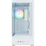 Zalman P40 DS - Boîtier Moyen Tour ATX Blanc - Sans Alimentation - 4 Ventilateurs A-RGB 120 mm, 2 Panneaux Verre Trempé, Écran LCD 9.1", Ports USB Type-C et USB 3.0