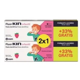 KIN Kin Fluor Kin Infantil Pâte Dentifrice 75ml+25ml 2x1