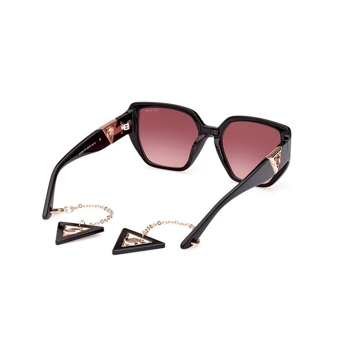 Guess Gafas Lunettes de Soleil Femme GU7892 01T Carrées Noir Plastique Verres Dégradés Bordeaux Guess Gafas Lunettes de Soleil Femme GU7892 01T Carrées Noir Plastique Verres Dégradés Bordeaux