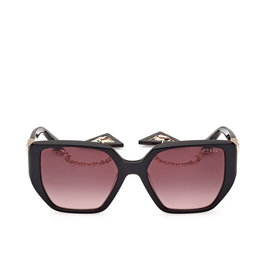 Guess Gafas Lunettes de Soleil Femme GU7892 01T Carrées Noir Plastique Verres Dégradés Bordeaux